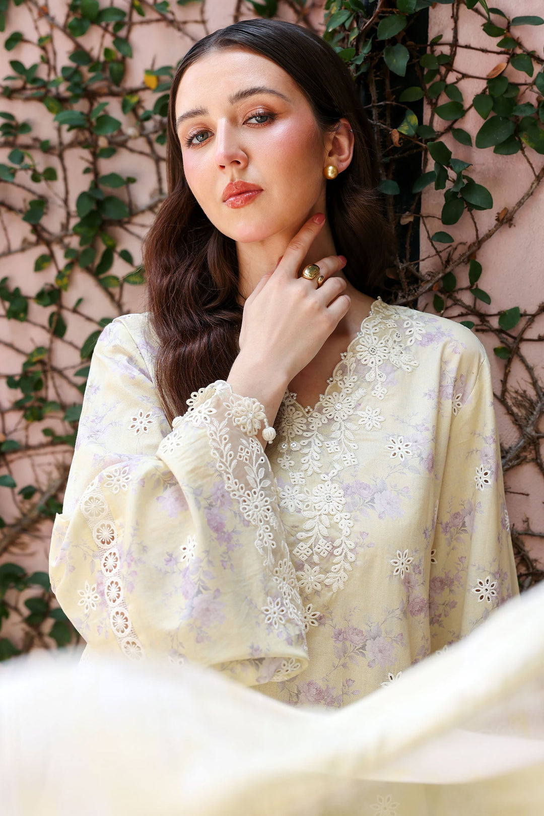 Cross Stitch - Orchid Flare Lawn Unstitch Suit For Women - 3 Piece