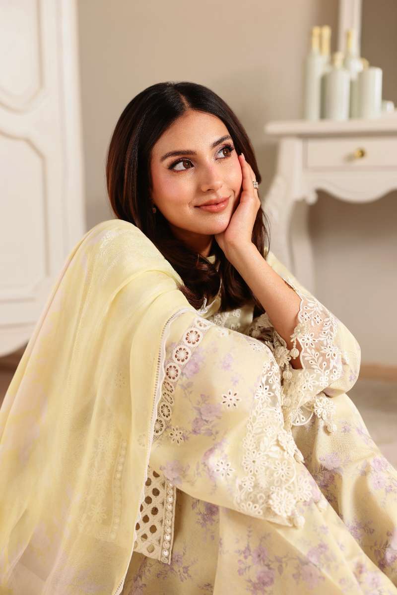 Cross Stitch - Orchid Flare Lawn Unstitch Suit For Women - 3 Piece
