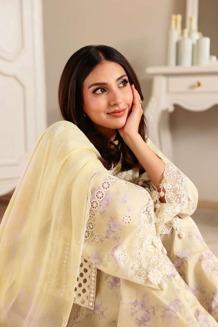 Cross Stitch - Orchid Flare Lawn Unstitch Suit For Women - 3 Piece