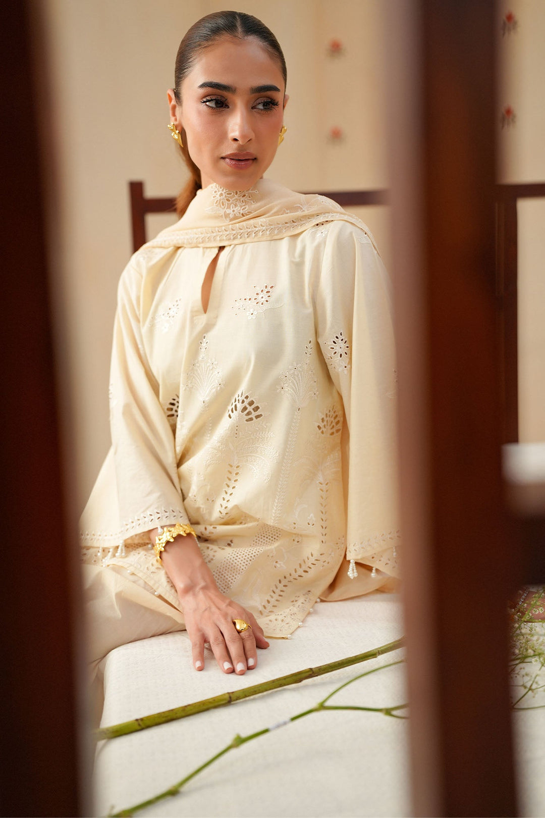 Cross Stitch - Pearl Royale Chikankari Lawn Unstitch Suit For Women - 3 Piece