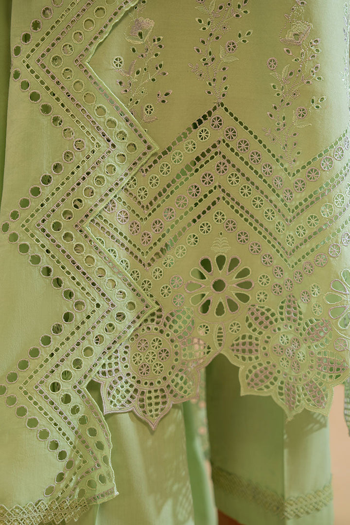 Cross Stitch - Pepper Mint Chikankari Lawn Unstitch Suit For Women - 3 Piece