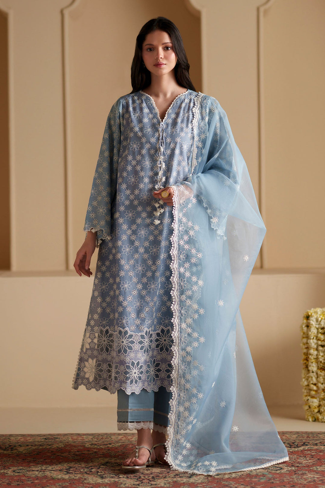 Cross Stitch - Petal Haze Chikankari Lawn Suit For Women - 3 Piece