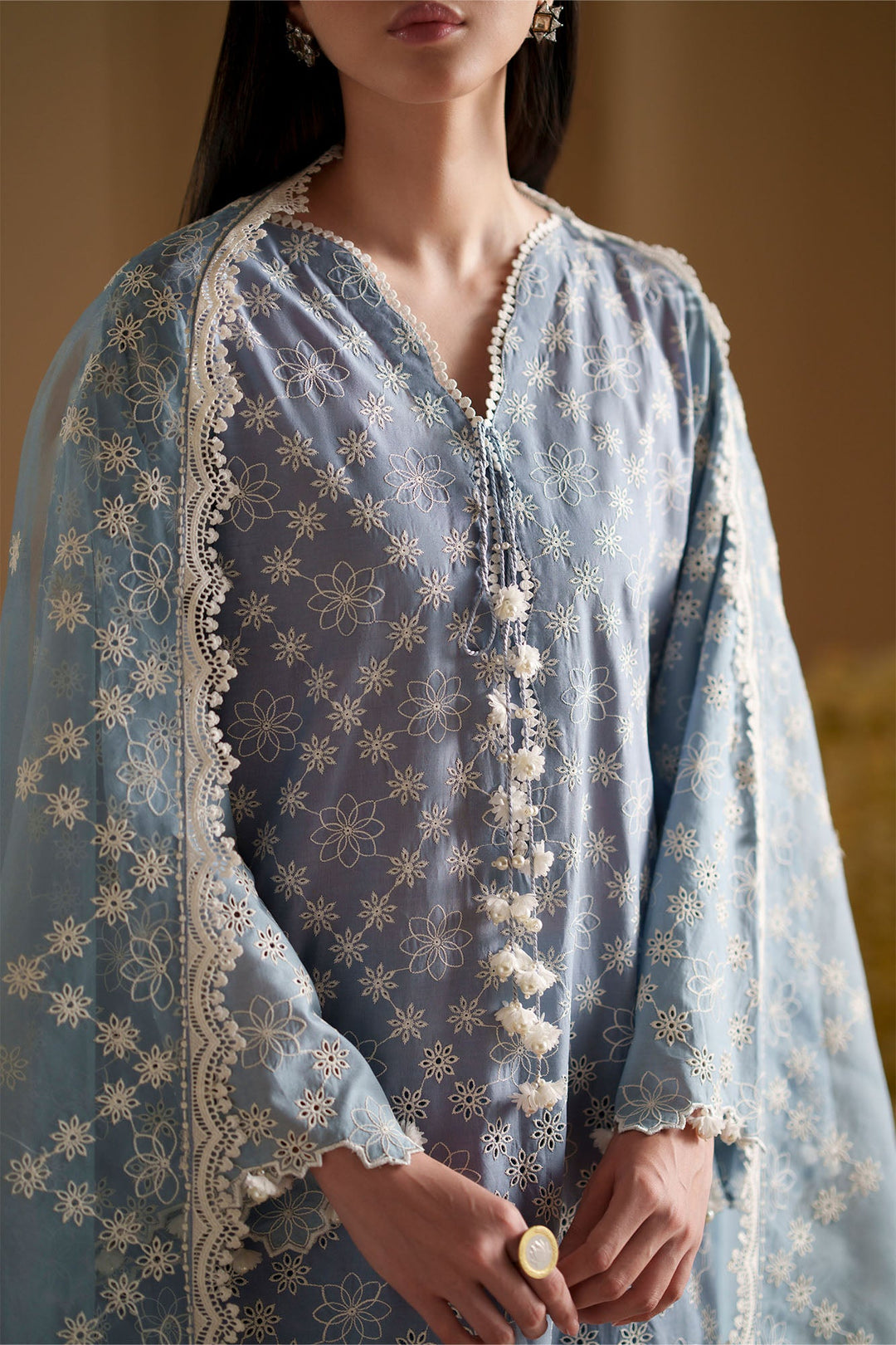 Cross Stitch - Petal Haze Chikankari Lawn Suit For Women - 3 Piece