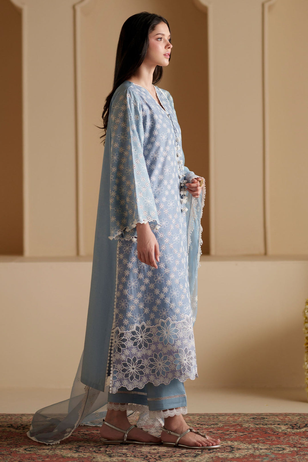 Cross Stitch - Petal Haze Chikankari Lawn Suit For Women - 3 Piece