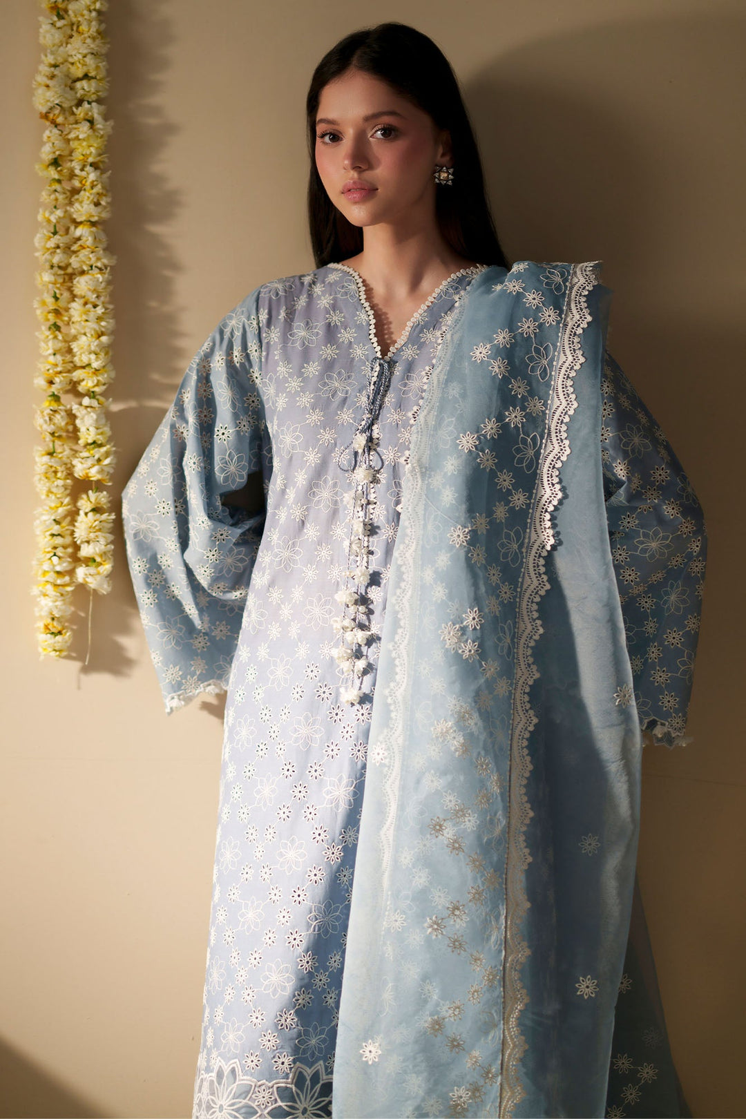 Cross Stitch - Petal Haze Chikankari Lawn Suit For Women - 3 Piece