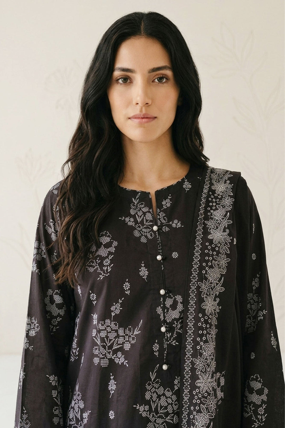 Cross Stitch - Phantom Black Lawn Suit For Women - 3 Piece