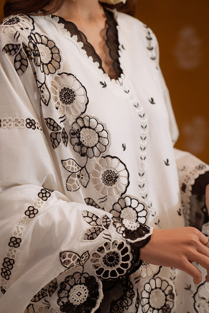 Cross Stitch - Pristine Noir Chikankari Lawn Unstitch Suit For Women - 3 Piece