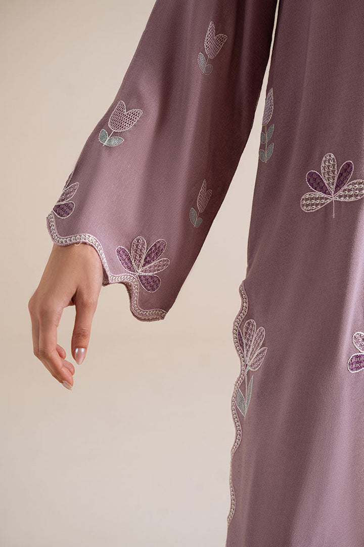 Cross Stitch - Purple Haze Karandi Suit For Women - Purple - 3 Piece