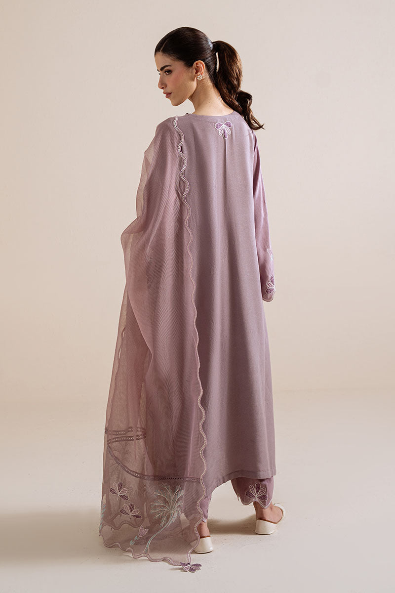 Cross Stitch - Purple Haze Karandi Suit For Women - Purple - 3 Piece