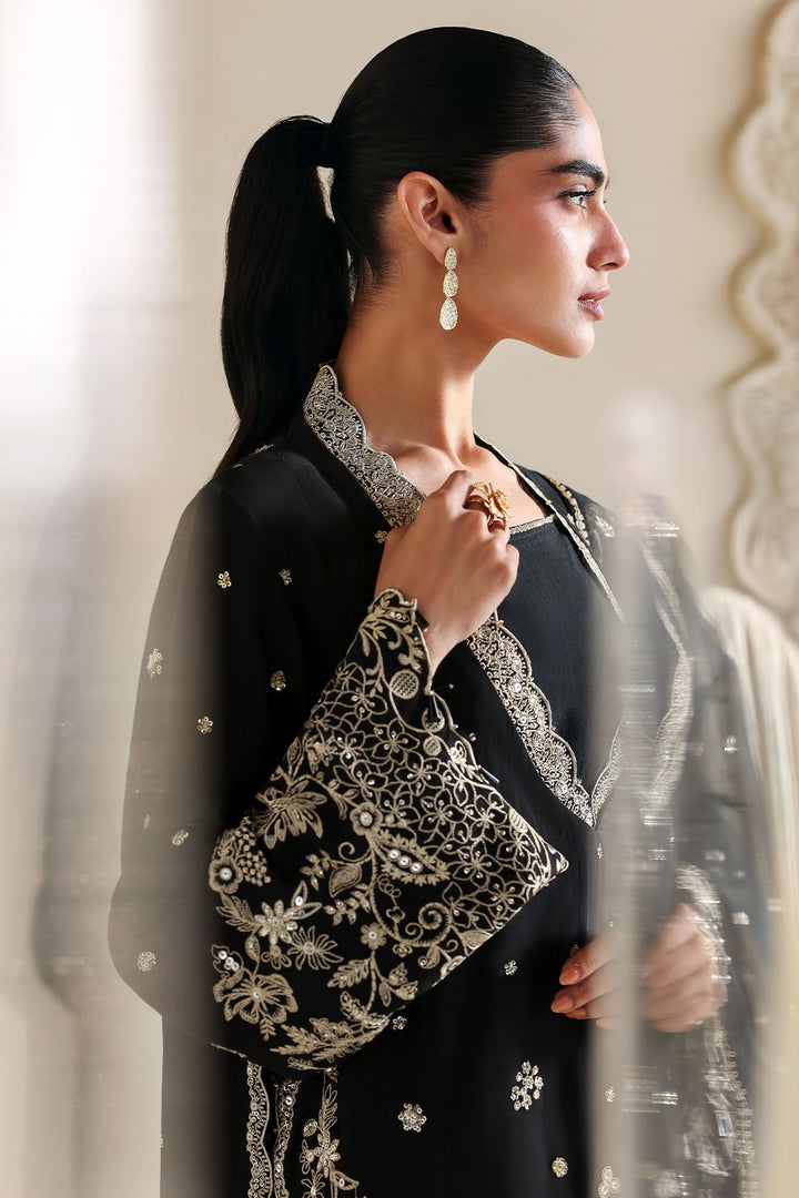 Cross Stitch - Raven Glam Silk Suit For Women - 3 Piece