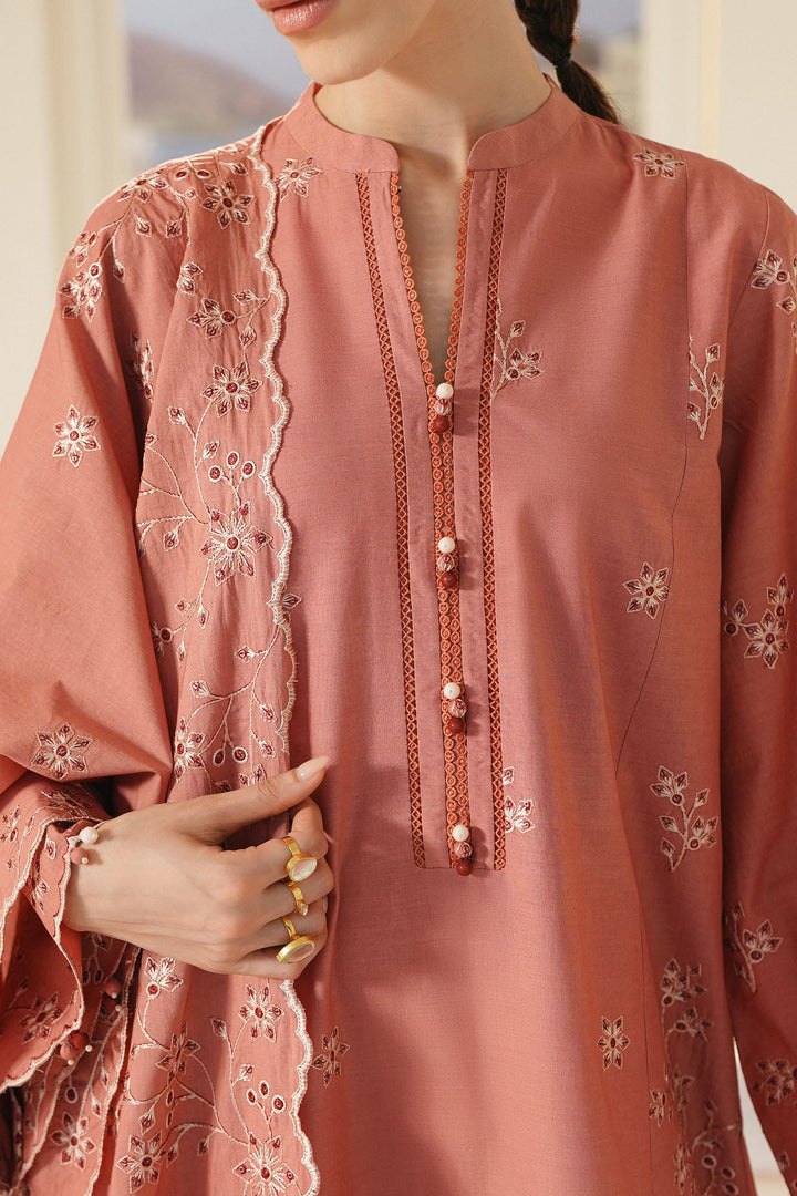 Cross Stitch - Rose Dawn Lawn Embroidered Suit For Women - 3 Piece