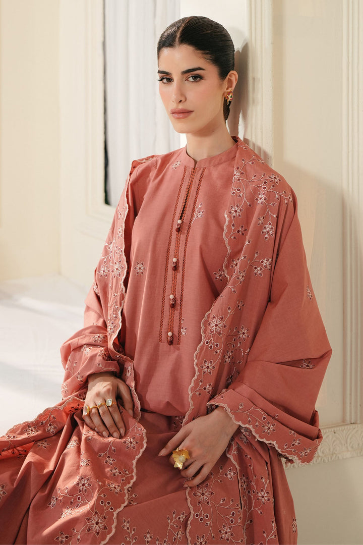 Cross Stitch - Rose Dawn Lawn Embroidered Suit For Women - 3 Piece