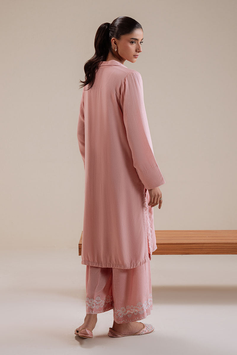 Cross Stitch - Rose Quartz Karandi Suit For Women - Pink - 2 Piece