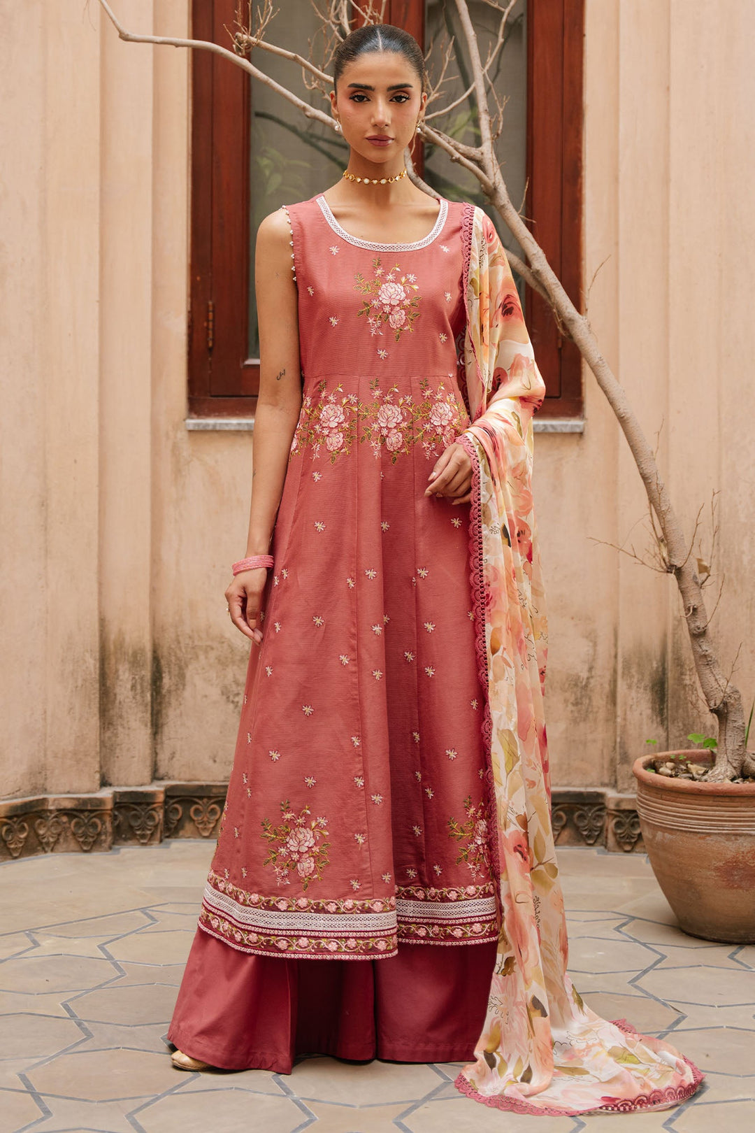 Cross Stitch - Roseate Whisper Lawn Suit For Women - 3 Piece