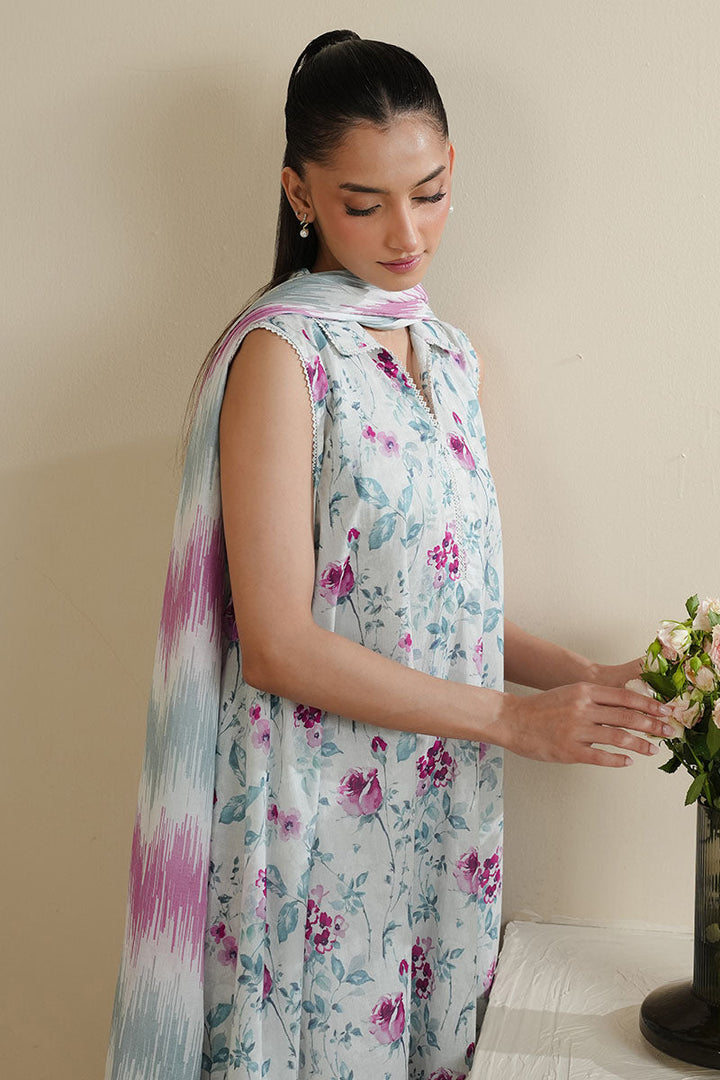 Cross Stitch - SEAFOAM SERENITY - Lawn - 3 Piece - Unstitched