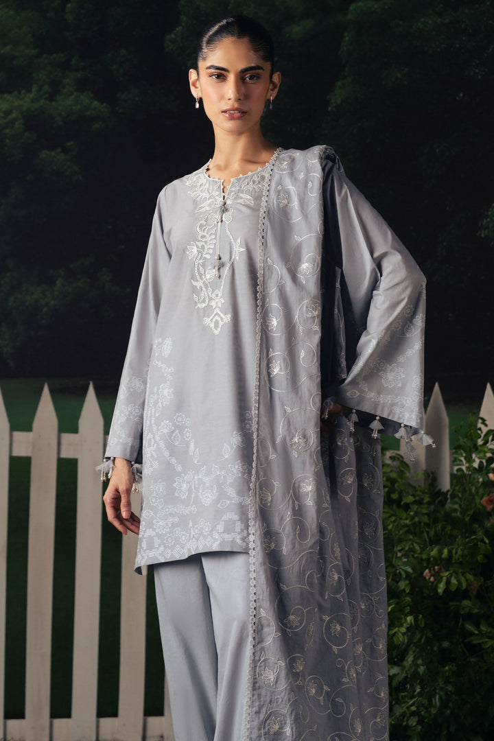 Cross Stitch SELENE GLOW Unstitched Grey 3 Piece
