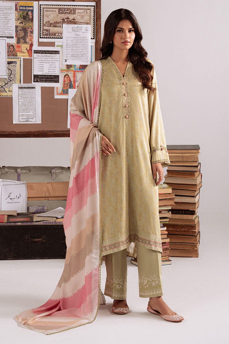 Cross Stitch - Sage Garland - Linen Printed Suit - 3 Piece - Unstitch