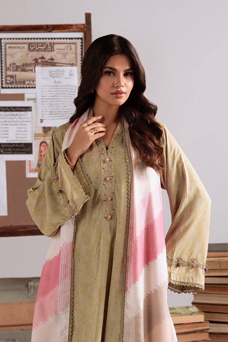 Cross Stitch - Sage Garland - Linen Printed Suit - 3 Piece - Unstitch