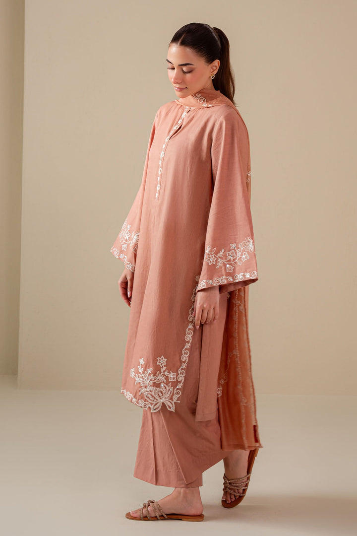 Cross Stitch - Sand Clay Lawn Suit For Women - Peach - 2 Piece