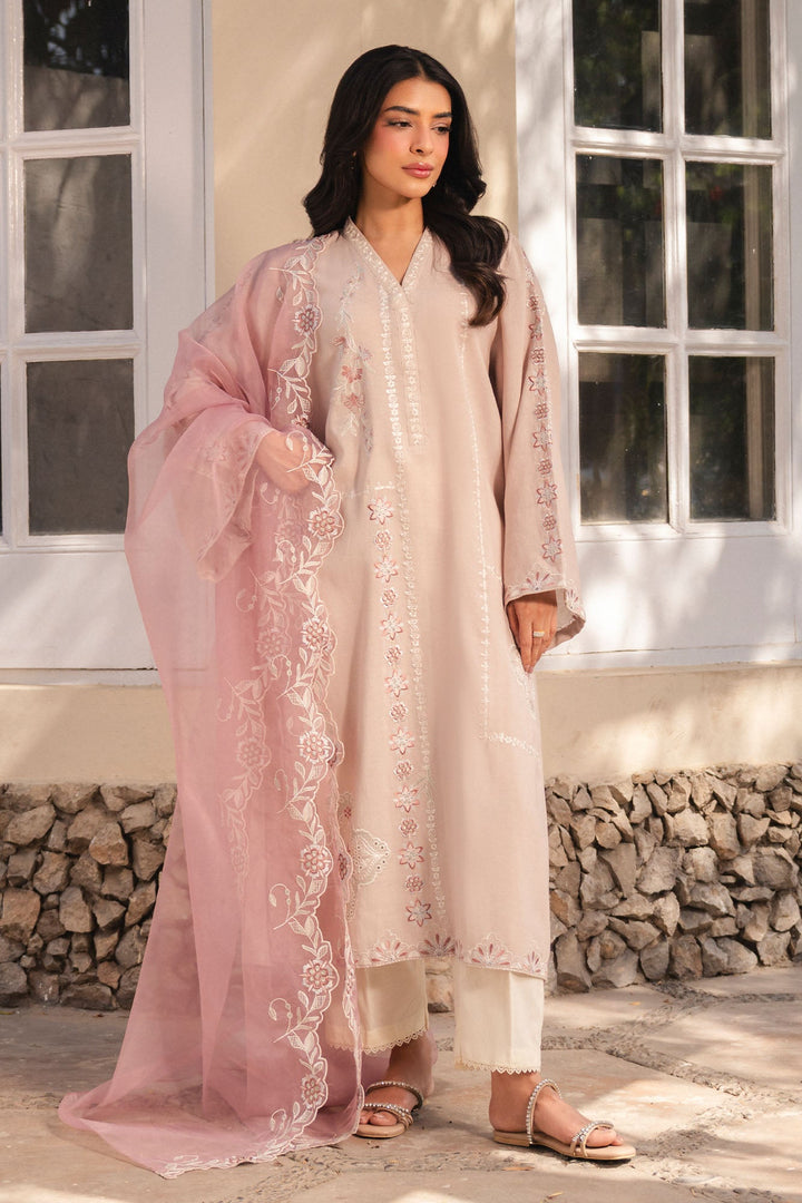 Cross Stitch - Sandloom Glow Net Suit For Women - Beige - 2 Piece