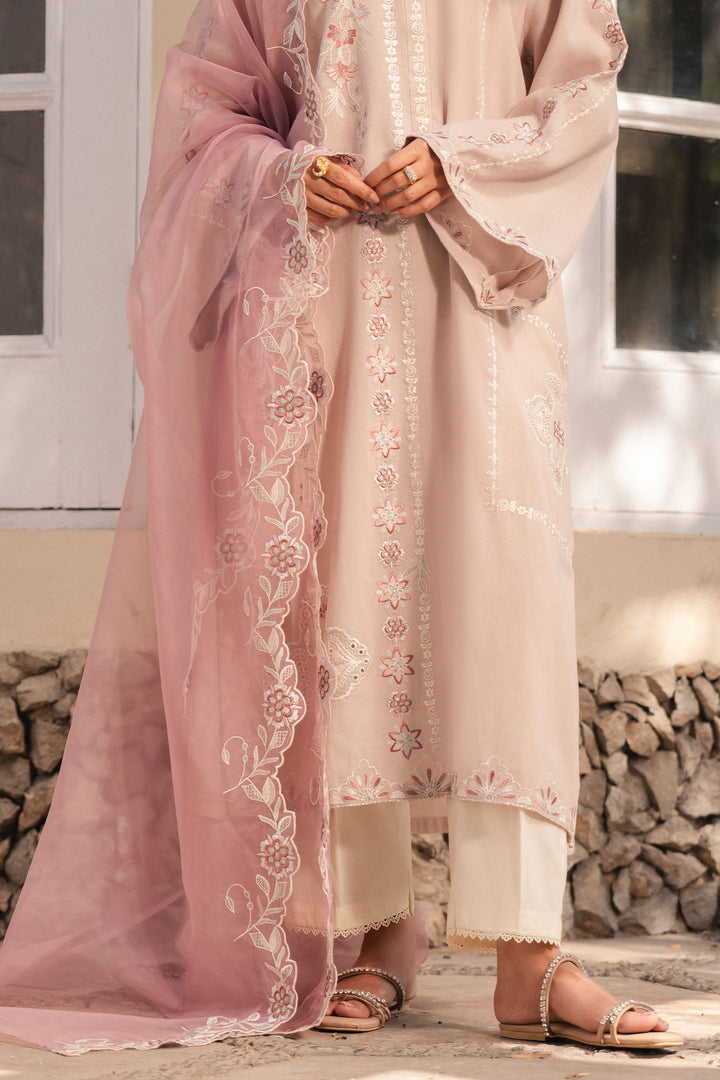 Cross Stitch - Sandloom Glow Net Suit For Women - Beige - 2 Piece