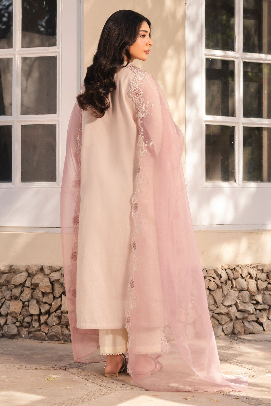 Cross Stitch - Sandloom Glow Net Suit For Women - Beige - 2 Piece