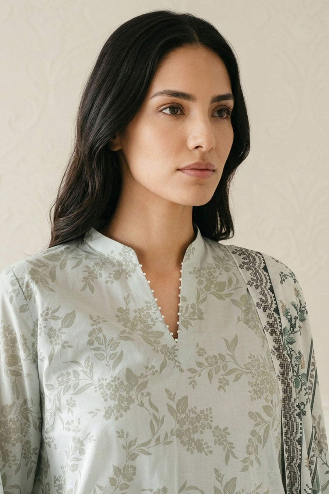 Cross Stitch - Serene Whisper Lawn Suit For Women - 3 Piece