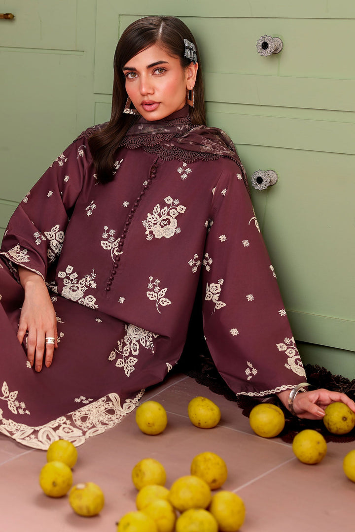 Cross Stitch - Shadow Perse Printed Lawn Unstitch Suit For Women - 3 Piece