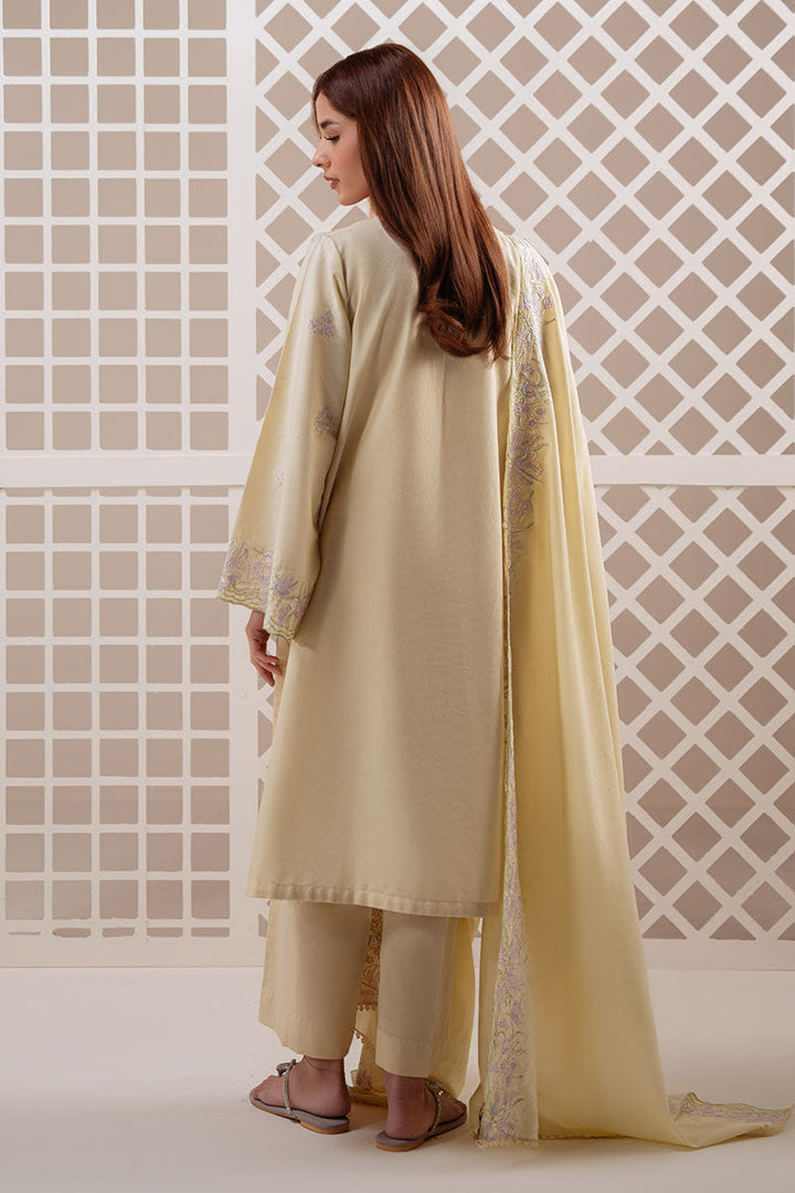 Cross Stitch - Soft Buttercup Lawn Suit For Women - Yellow - 2 Piece