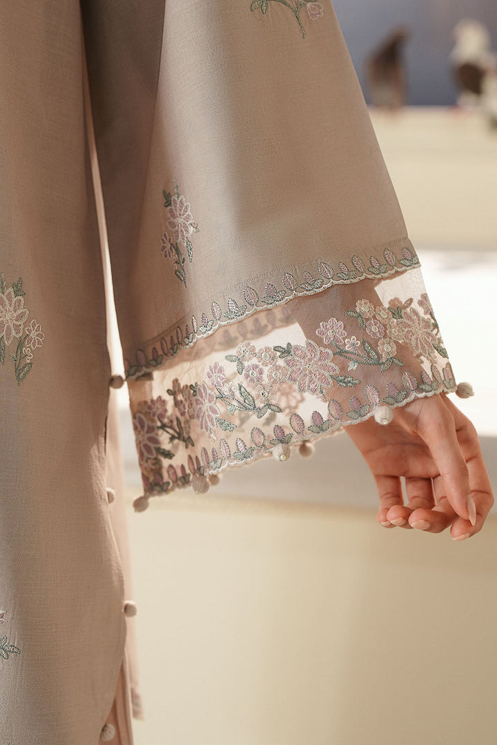 Cross Stitch - Soft Umber Lawn Embroidered Suit For Women - 3 Piece