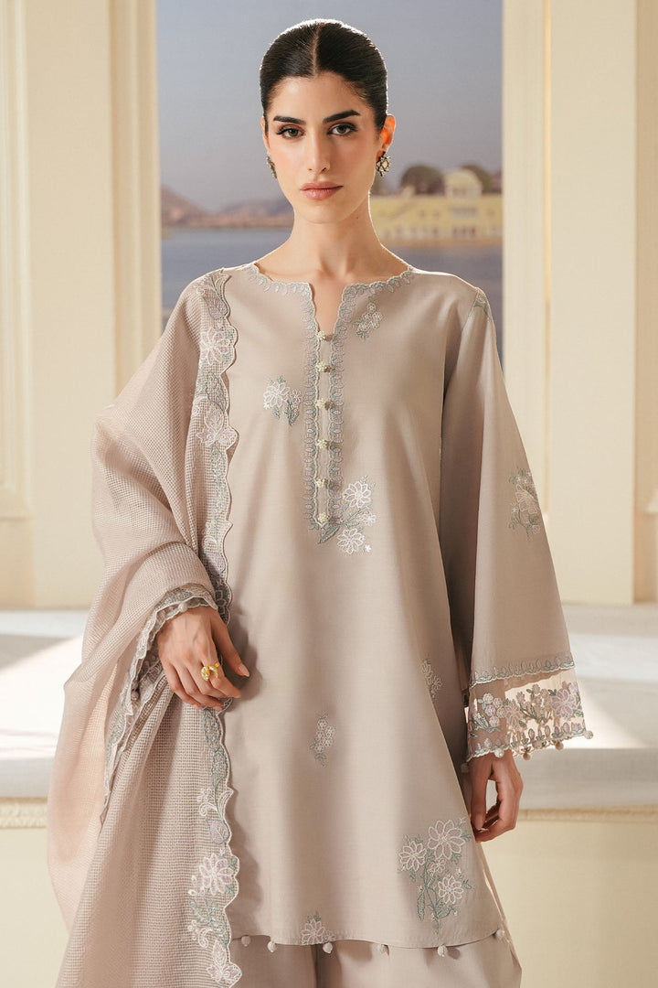 Cross Stitch - Soft Umber Lawn Embroidered Suit For Women - 3 Piece