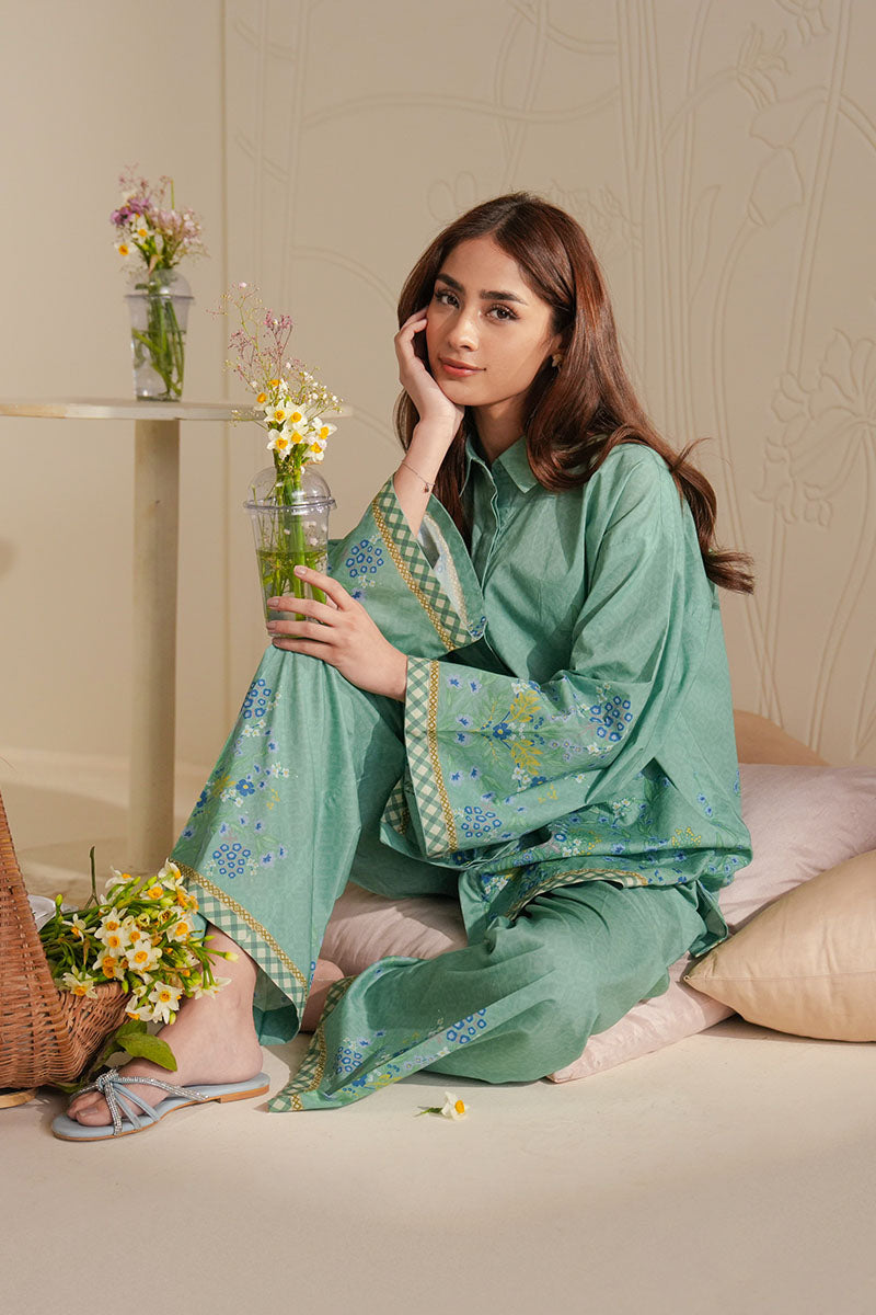 Cross Stitch - Spring Bell Digital Print Lawn Unstitch Suit For Women - 2 Piece