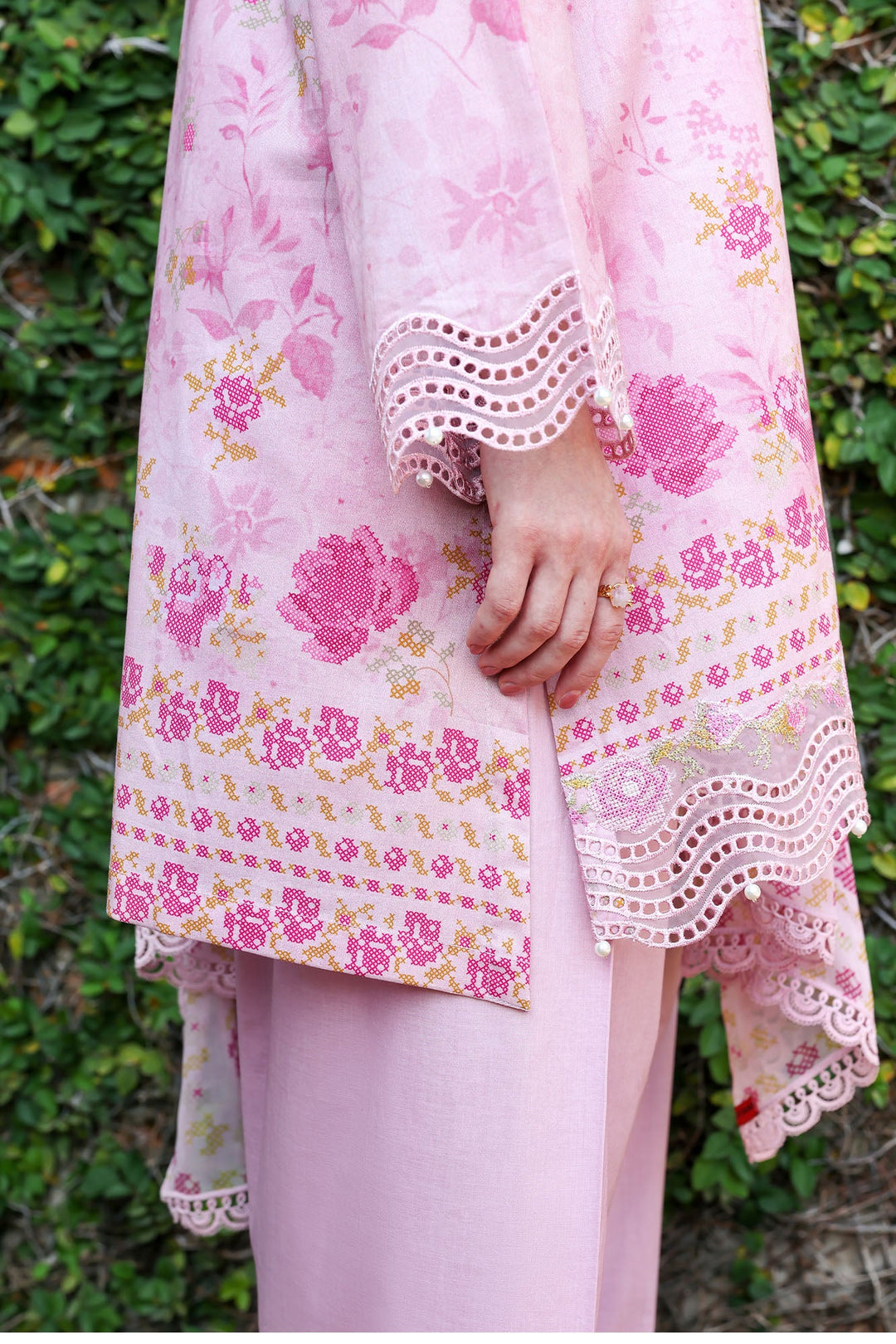 Cross Stitch - Spring Lilac Lawn Unstitch Suit For Women - 3 Piece