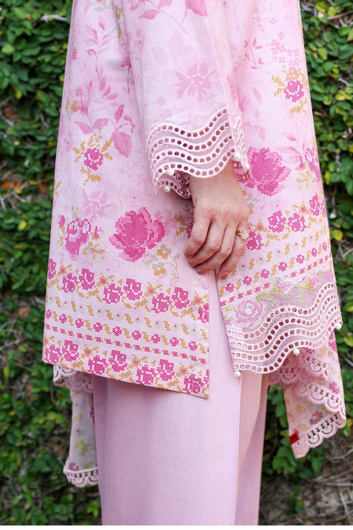 Cross Stitch - Spring Lilac Lawn Unstitch Suit For Women - 3 Piece