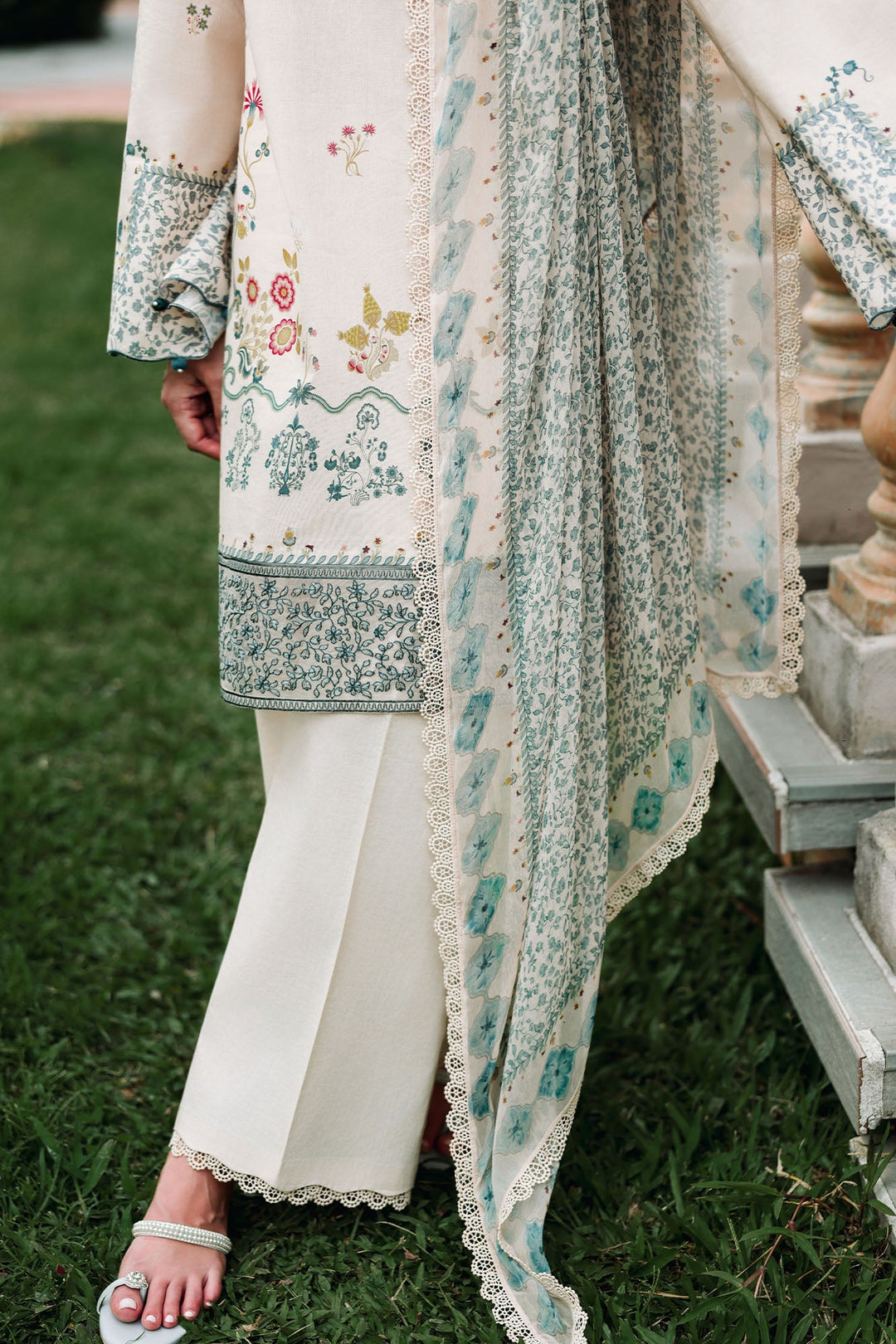 Cross Stitch - Subtle Beige Lawn Unstitch Suit For Women - 3 Piece
