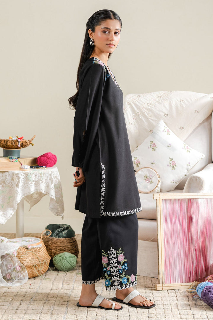 Cross Stitch - Vived Noir Cambric Suit For Women - Black - 2 Piece