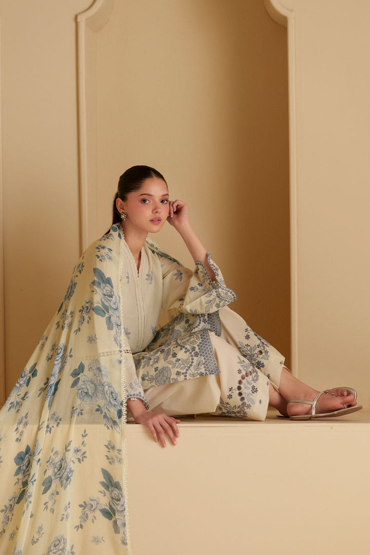 Cross Stitch - Whimsical Charm Chikankari Lawn Suit For Women - 3 Piece
