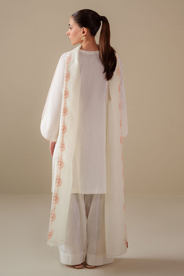 Cross Stitch - White Dove  Cotton Suit For Women - White - 2 Piece