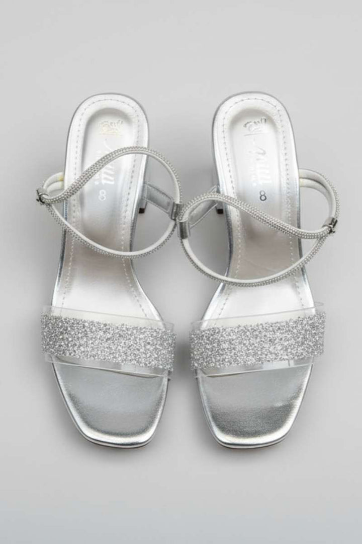 Milli Shoes - Block Heel Sandal For Women - Silver - Studio by TCS