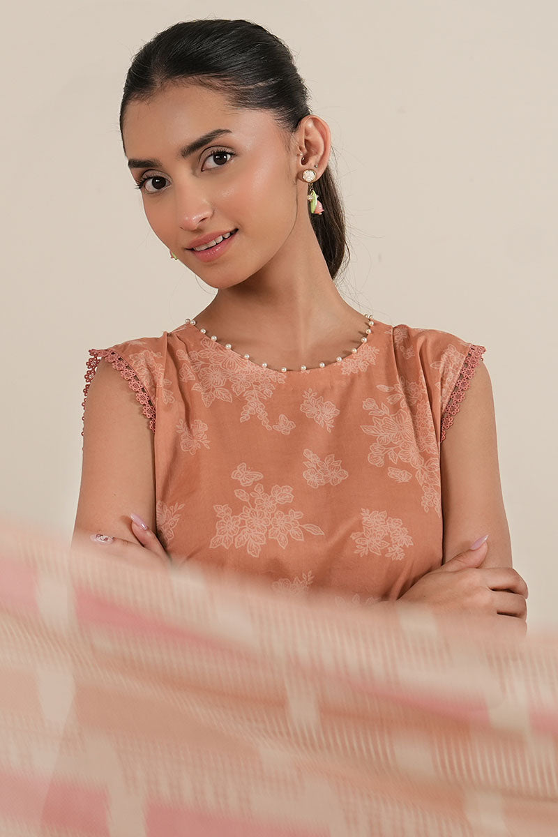 Cross Stitch - CORAL CRUSH - Lawn - 3 Piece - Unstitched