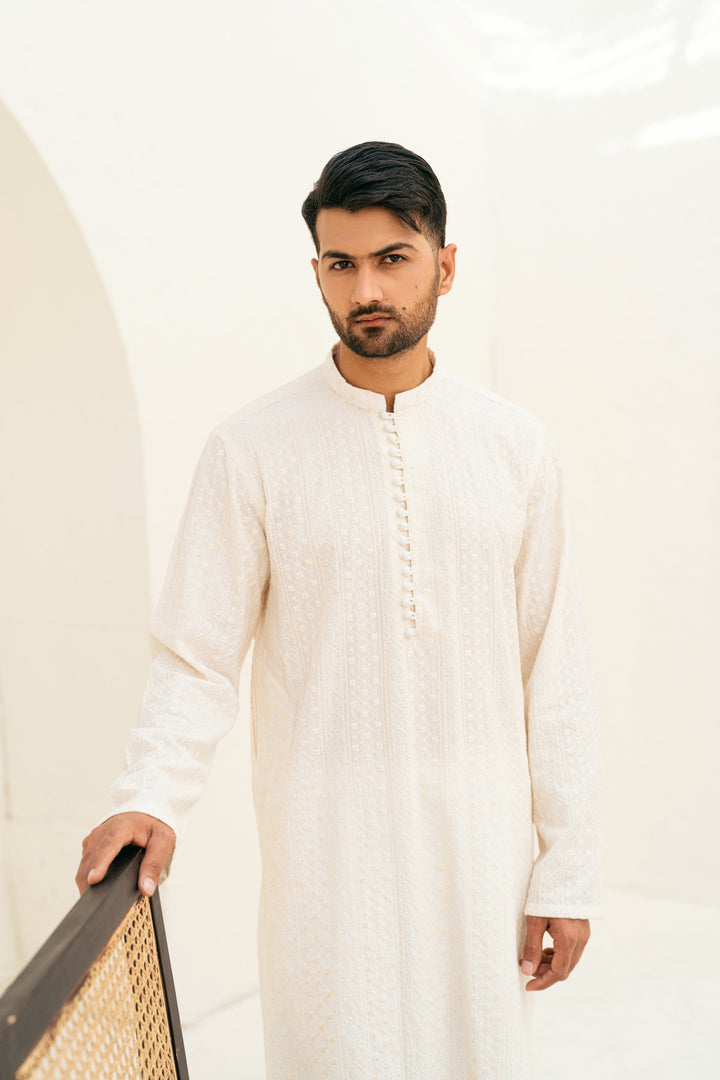 DEEPAK & FAHAD - Kael - White - cotton - 2 Piece