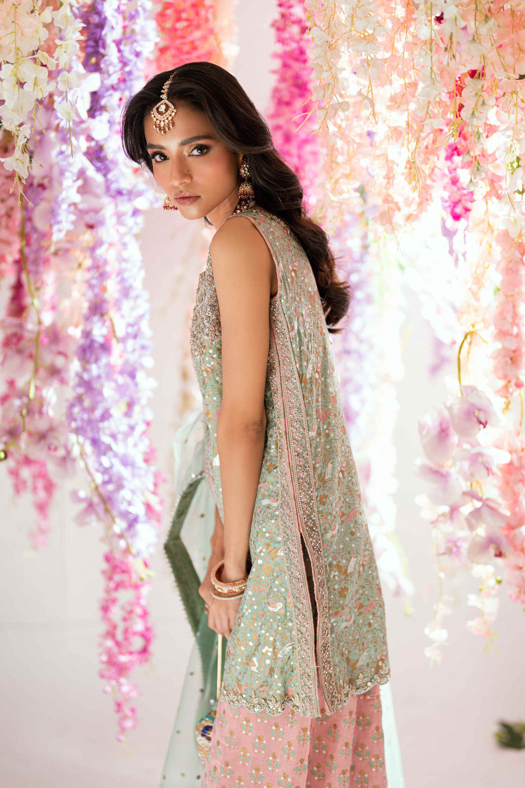 Shehrnaz - Niva Emerald Kurta Set - SHK-1568 - Green - Crepe silk - 3 Piece