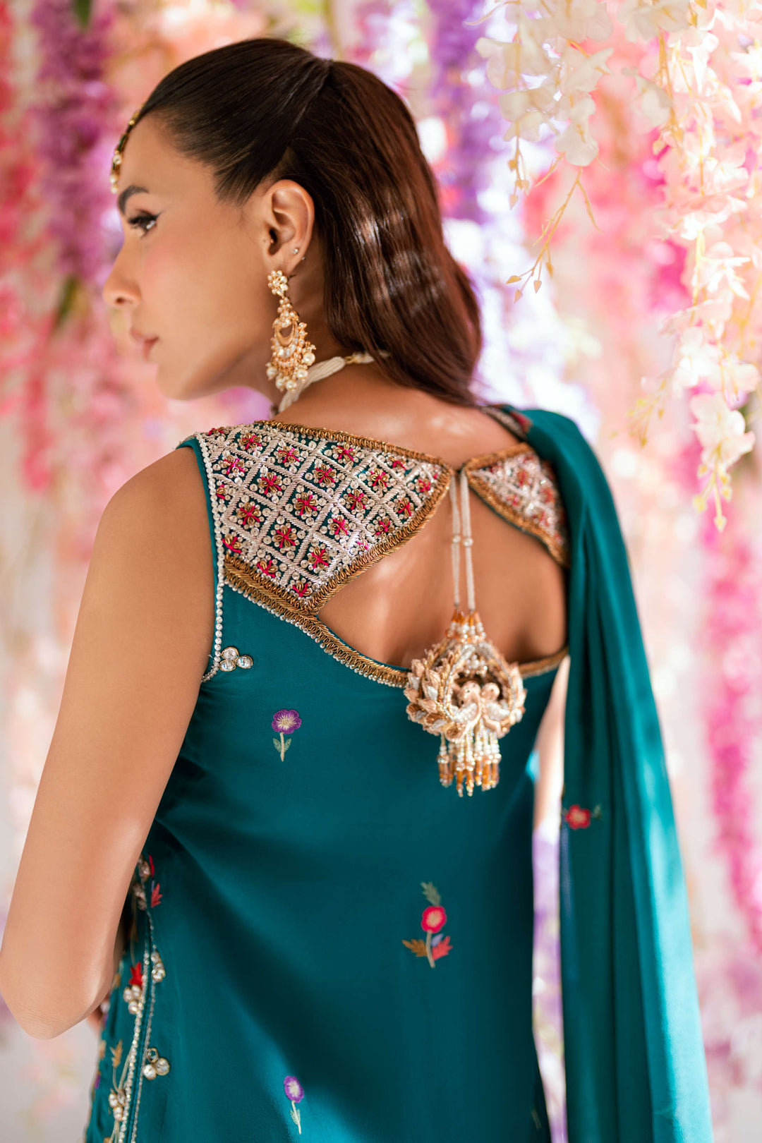Shehrnaz - Lila Turquoise - SHK-1567 - Turqoise green - Chiffon - 3 Piece