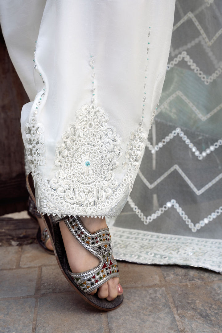 Nilofer Shahid - Chandaniya Suit For Women - 3 Piece