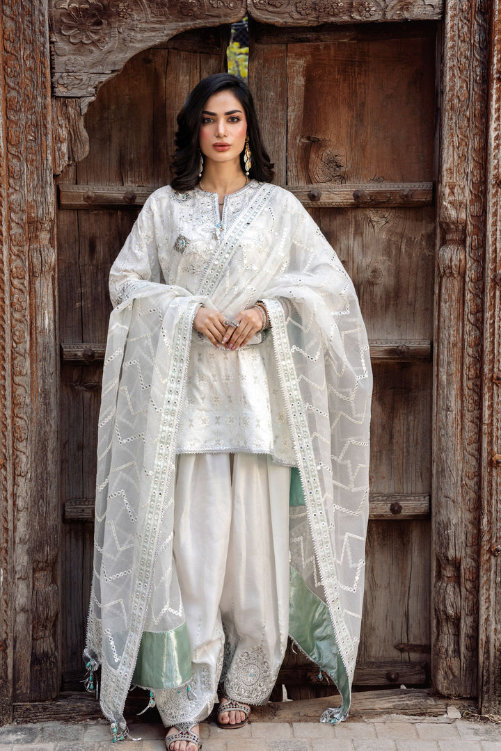 Nilofer Shahid - Chandaniya Suit For Women - 3 Piece