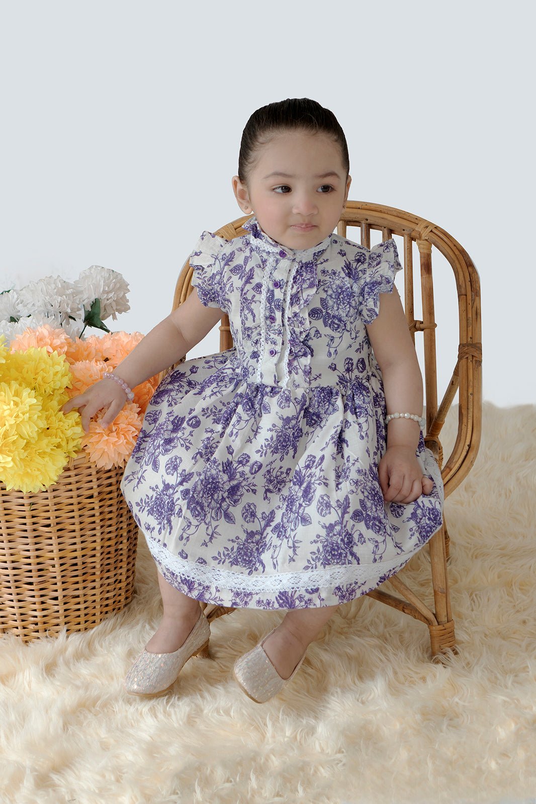 Hummingbirds - Lace & Lavender dress - Lawn Cotton - 1 Piece