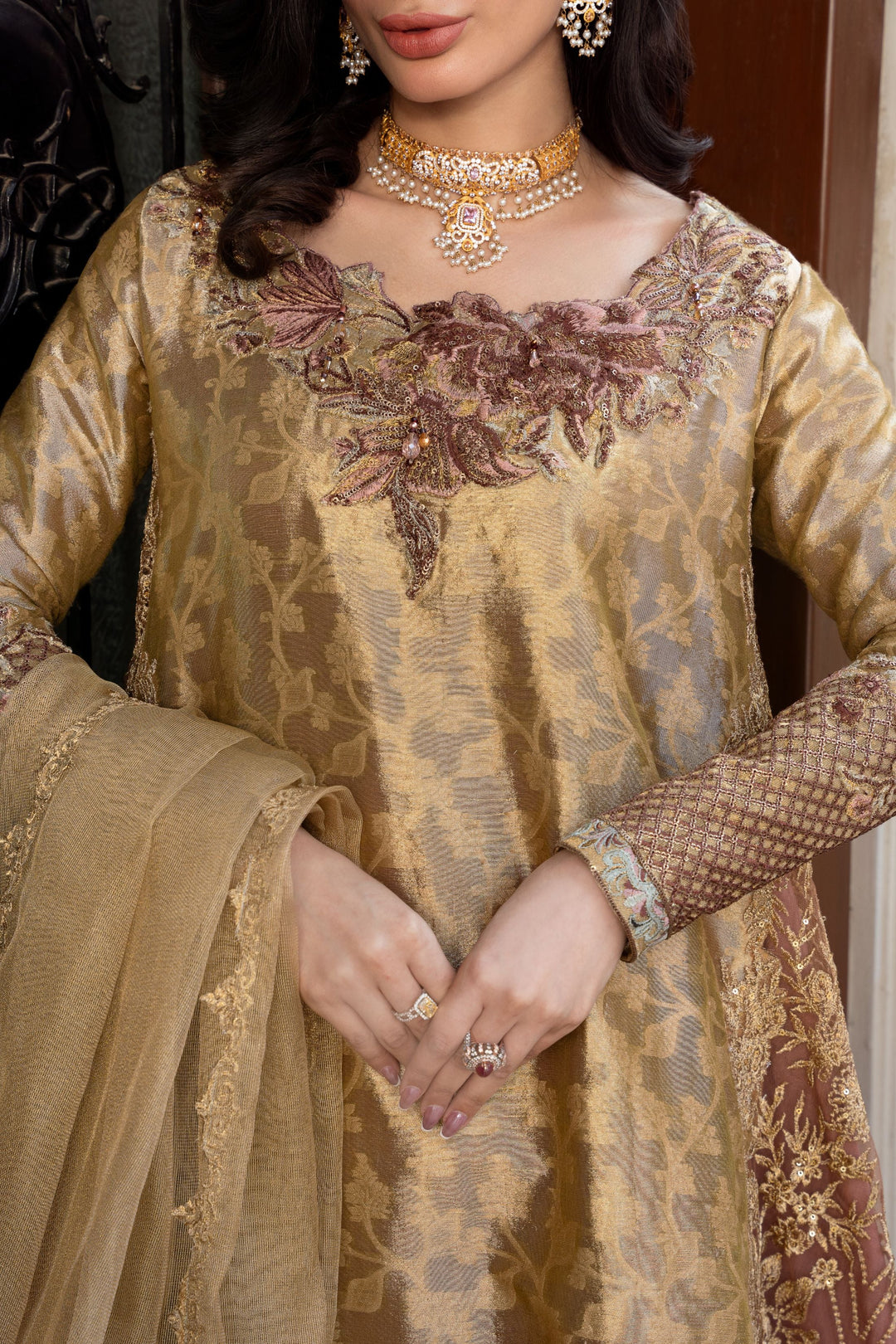 Nilofer Shahid - Zarvina Suit For Women - 3 Piece