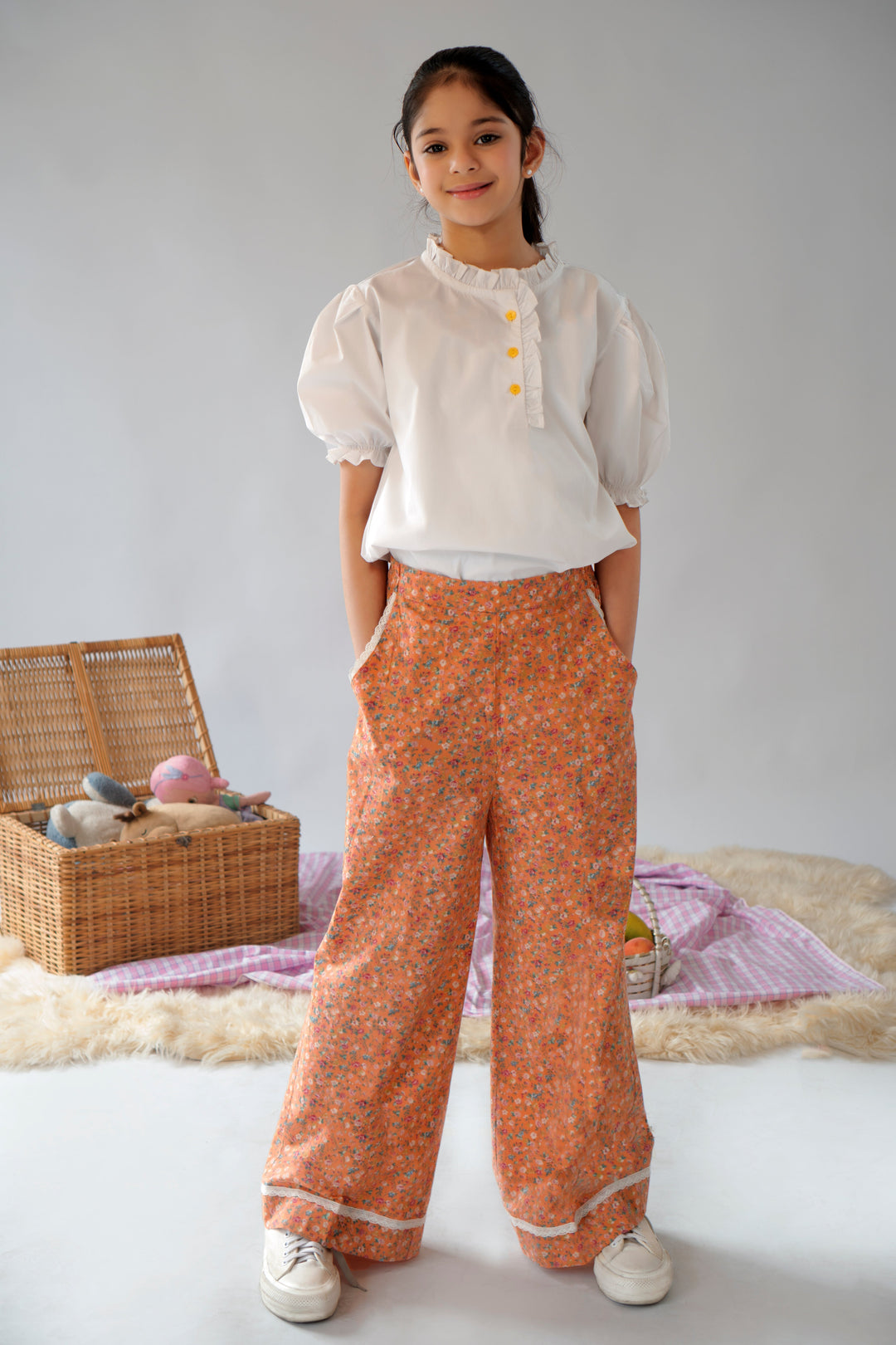 Hummingbirds - Peach Meadow Pants - Cotton Lawn - 1 Piece