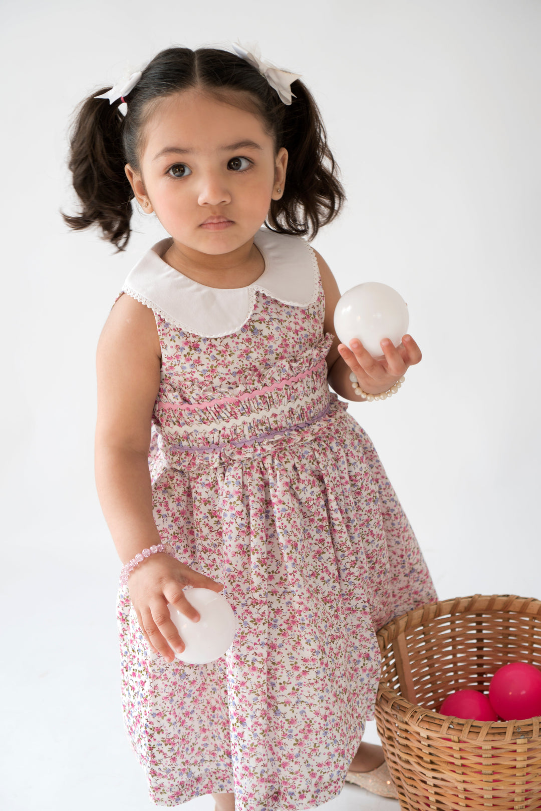 Hummingbirds - Pink Blossom Smocked Dress - Cotton Lawn - 1 Piece