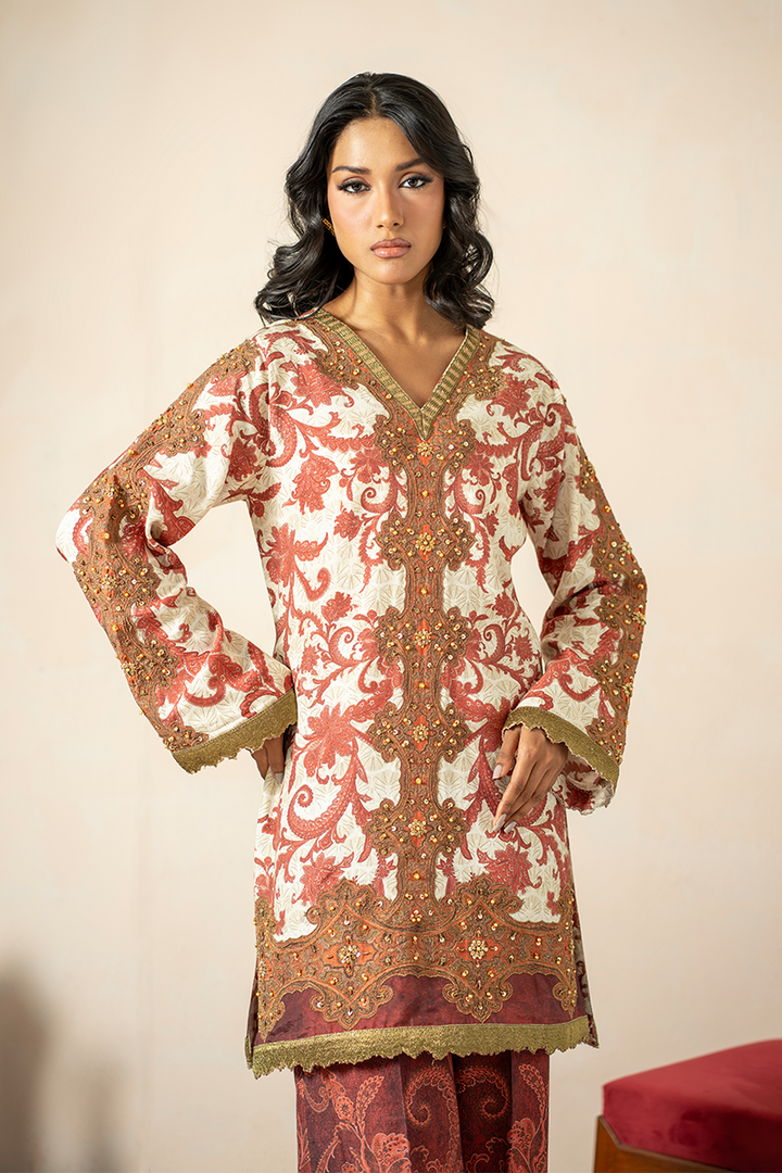 Shamaeel - Antique Art - Khaadi Silk